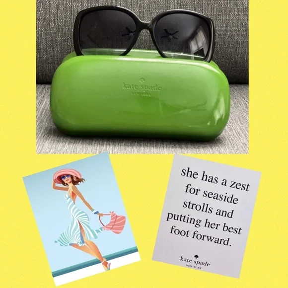 Kate Spade ♠️ Margita Sunglasses and Case - Picture 1 of 4